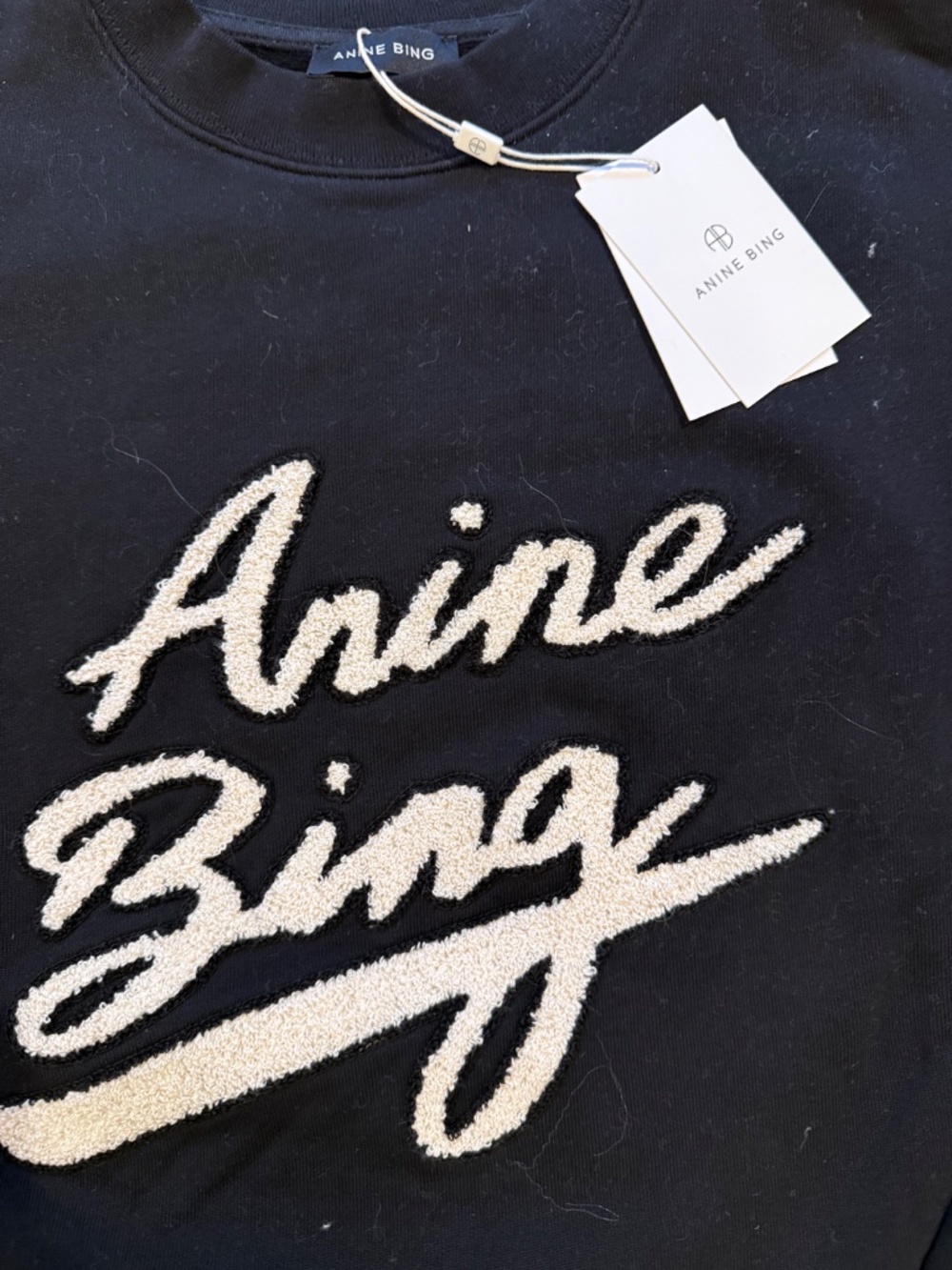 NWT Anine Bing Black Sweatshirt XS - Picture 2 of 2